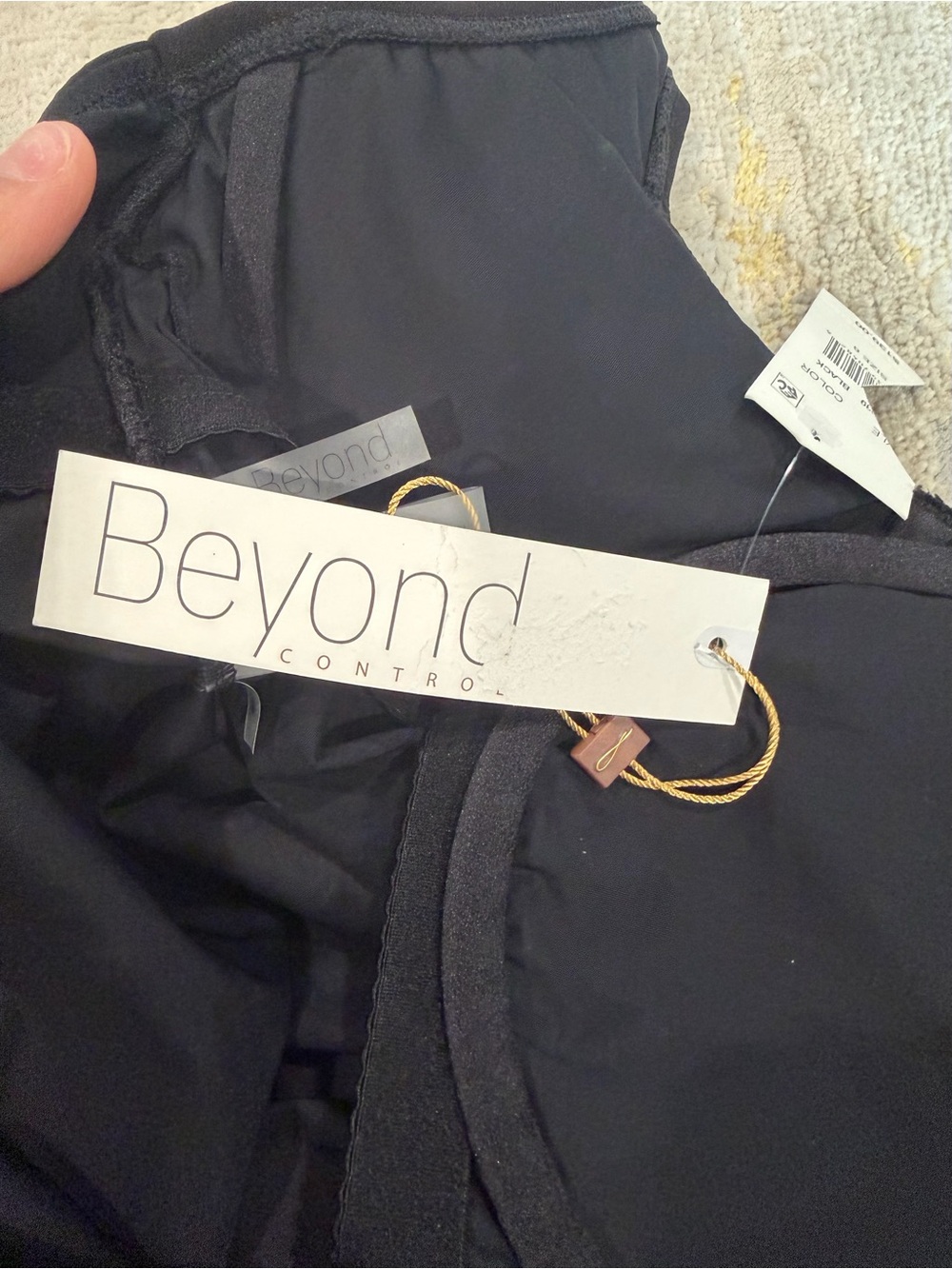 NWT Beyond Control Grommets One Piece Swim Dress Black Size 6 $139 - Picture 7 of 10